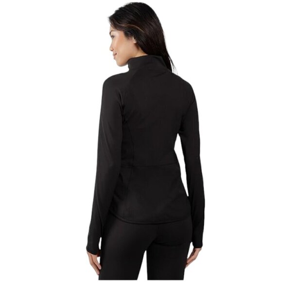 Yogalicious Black Full Zipper Slimming Long Sleeve Jacket Top, M - Picture 2 of 11